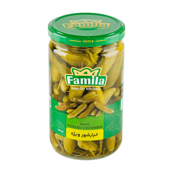 خیارشور ویژه 640 گرمی فامیلا