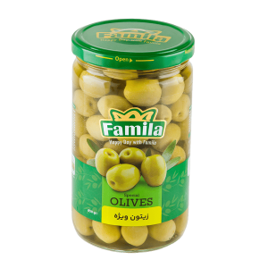 زیتون ویژه (با هسته درشت) 650گرمی فامیلا